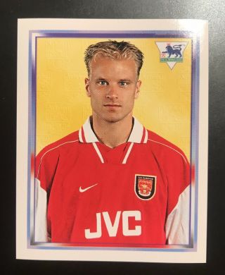 Dennis Bergkamp 23 Arsenal Merlin Premier League Football 1997 - 1998 Panini