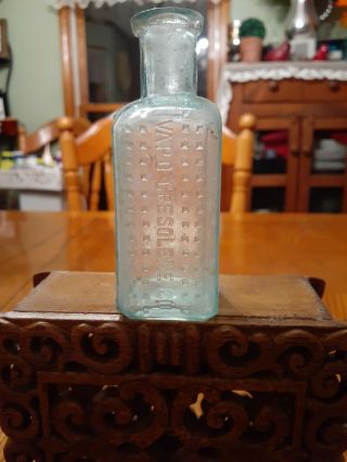 Vapo Cresolene Poison Bottle.  Light Green.  Patd Us July 17,  1894 