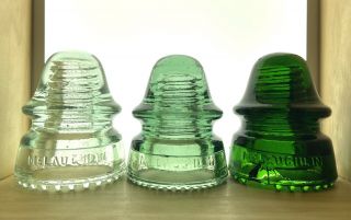 Trio Of Cd 162 Mclaughlin Glass Insulators