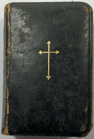 Key Of Heaven,  Vintage 1921 Prayers And Instructions For Catholics Leather Book.