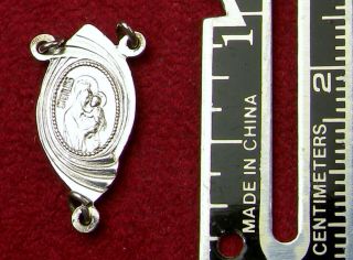 Carmelite Nuns RARE Vintage GERMAN Sterling Catholic Scapular Centerpiece Medal 3