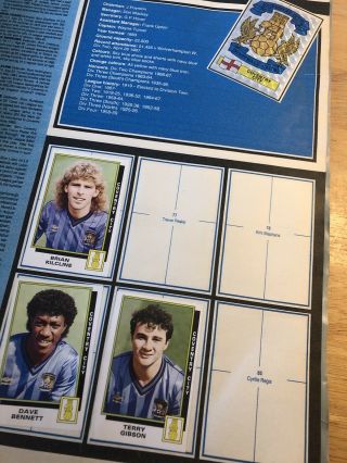 Vintage Panini Football 86 Sticker Album 1986 Part Complete 3