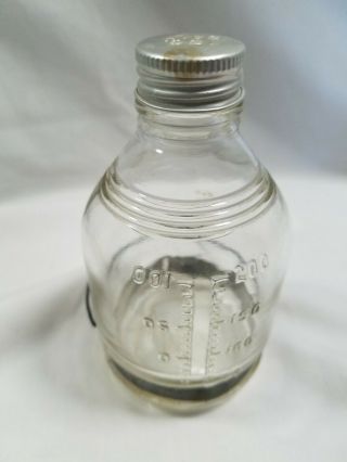 Vintage 1940s Abbott Laboratories Glass Hanging Iv Bottle Duraglas Medical