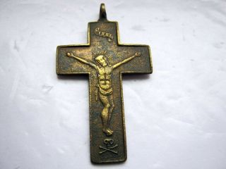 Vintage Antique Christianity Bronze Body Cross Type 2