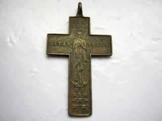 Vintage antique Christianity bronze body cross type 2 2