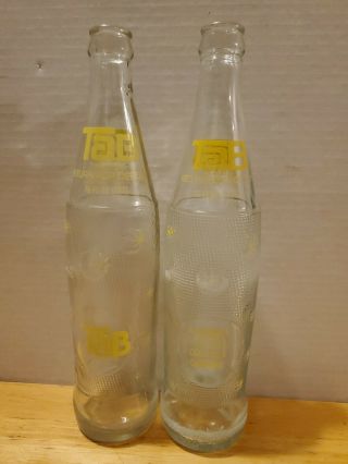 2 Vintage Variations Of Star Burst Tab Glass Soda Bottle Coca - Cola Product Acl