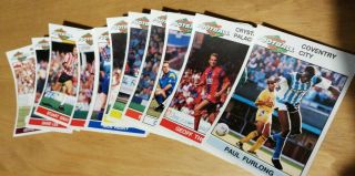 Panini English Football 1992 - Panini Stickers.  20 Different Stickers