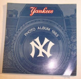 1983 Yankees Photo Album With 27 Pictures Of Players And Coaches