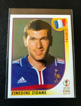 Zinedine Zidane Panini World Cup 2002 Sticker 38 France