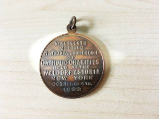 Antique St Vincent de Paul Centenary Bronze Medal 1833 - 1933 3