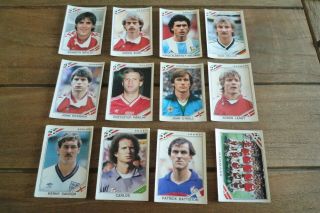12 Panini Mexico 86 Football Stickers - World Cup Stickers From 1986