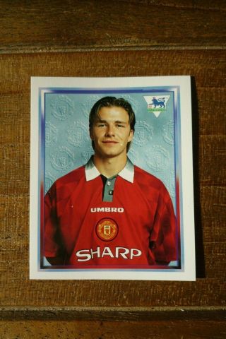 David Beckham Merlin Premier League 98 Football Sticker - No 350 - Near