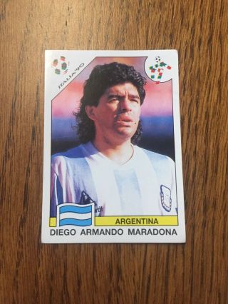 Panini World Cup Story Italia 1990 Diego Maradona Sticker Number 224