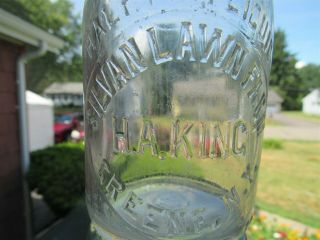 Trehp Milk Bottle H A King Silvan Lawn Farm Greene Ny Chenango County 1929 Rare