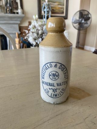 Antique Wakefield & District Mineral Water/ginger Beer Bottle England