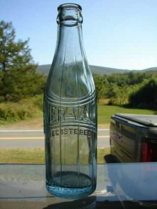 Art Deco Embossed Soda Bottle - Ver - Vac - Base Of Bottle Pat.  Sept.  14,  1920