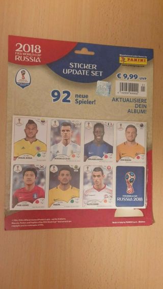 Panini Russia 2018 World Cup - Sticker Update Set - 92 Stickers