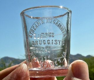 1900 Des Moines,  Iowa Ia " Stream & Mccammon The Druggist " Drug Dose Store Glass