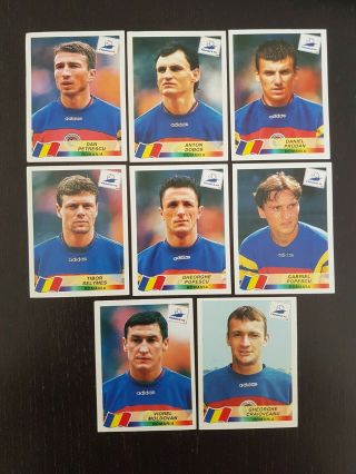 Panini Fifa World Cup France 98 8 Stickers Neufs Roumanie Romania
