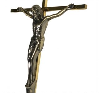 Solid Metal Crucifix Jesus Christ On The Cross Inri Wall Hanging Religious