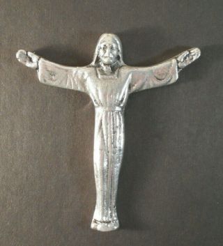 Christ The Redeemer Metal Figural Figure - Crucifix Religious Cross Statue - Jesus