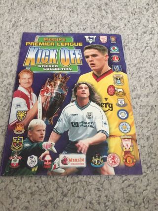 Merlins Premier League Kick Off Sticker Book 1998 Complete Exc Cond