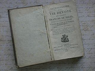 2005/11 † Old Book La Vie Devote By Saint Francois De Sales 1816