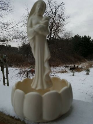 Vintage Haeger Planter White Pottery Mary And Jesus