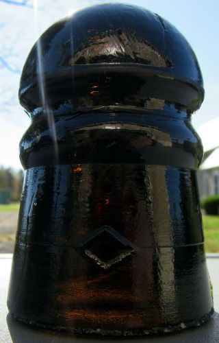Cd 102 (pony) Diamond Glass Insulator - Root Beer Amber