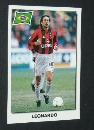 126 Leonardo Brasil Bresil Milan Ac Calcio Panini Football 99 1998 - 1999