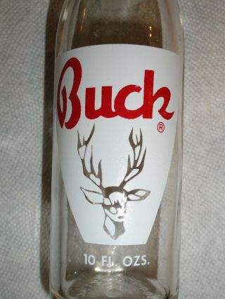 Rare " Buck " Acl Soda Bottle 10 Oz - Monahans,  Texas
