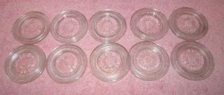 10 Vintage Atlas Edj Seal Textured Glass Canning Jar Lid Inserts - Small Mouth