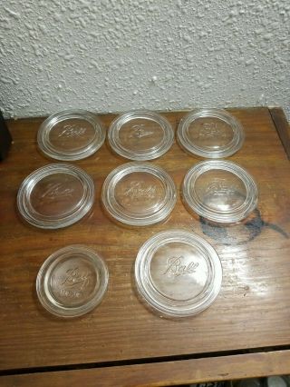 8 Ball Glass Canning Jar Lid Inserts 1 10 7 Are Wide Mouth 3 1/4 "