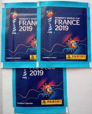 Brasil Version 2019 Panini Fifa Women`s World Cup France Soccer 3x Pack
