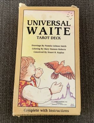 Universal Waite Tarot Deck Queen Of Pentacles Plus Pamphlet 78 Cards Complete