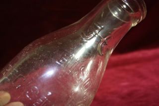 Vintage Antique Harbisons Registered Dairy Glass Milk Bottle Quart Embossed