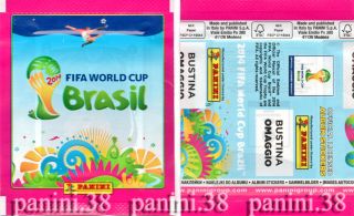 Rare Pochette " Wc Brasil 2014 " Packet,  Tüte " Omaggio Bustina " Panini