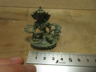 Antique / Small Japanese Buddhism Statue / Buddha / Bronze? 2