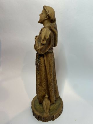 Vintage St Francis of Assisi Made In Italy 8” Statue Patron Saint Of Animals 3