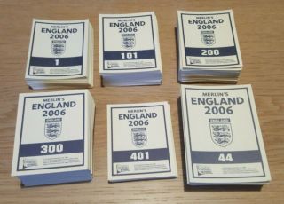 Pick Choose Merlins England 2006 Football Stickers - World Cup 06 Germany.