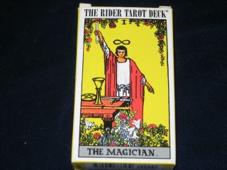 Vintage 1971 The Rider Tarot Deck The Magician W/booklet By Arthus Edward Waite