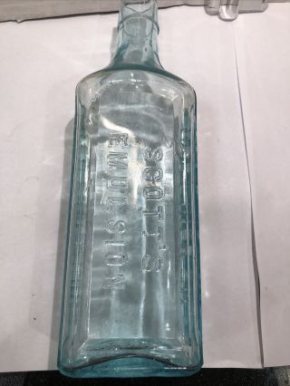 Scotts Emulsion Cod Liver Oil Medicine Bottle With Lime & Soda