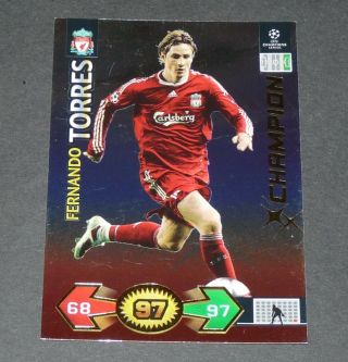 Torres Champion Liverpool Reds Football Card Panini Champions League 2009 - 2010