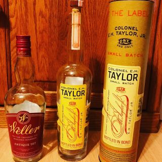 Empty Whiskey Bottle Decanters Weller Antique 107 Colonel Eh Taylor Small Batch
