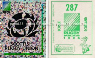 Rare Sticker N°287 Ecusson Scotland " Rugby World Cup 1995 " Panini Merlin