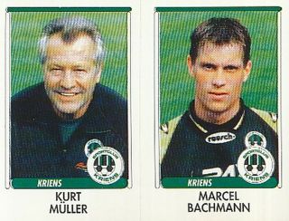 268 Kurt Muller - Marcel Bachmann Suisse Sc.  Kriens Sticker Panini Football 99