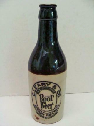 Cleary & Co.  Stone Ware Brewed Root Beer Bottle 1800 
