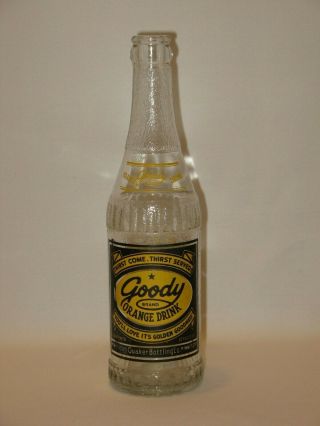 Vintage Goody Brand Orange Drink Bottle - Quaker Bottling Co.  Minneapolis