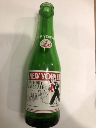 Yorker Pale Dry Ginger Ale,  7 Oz.  Acl Soda Bottle Atlanta Ga Monarch Mfg Co