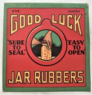 Vintage Good Luck Jar Rubbers Rings In Cambridge,  Mass
